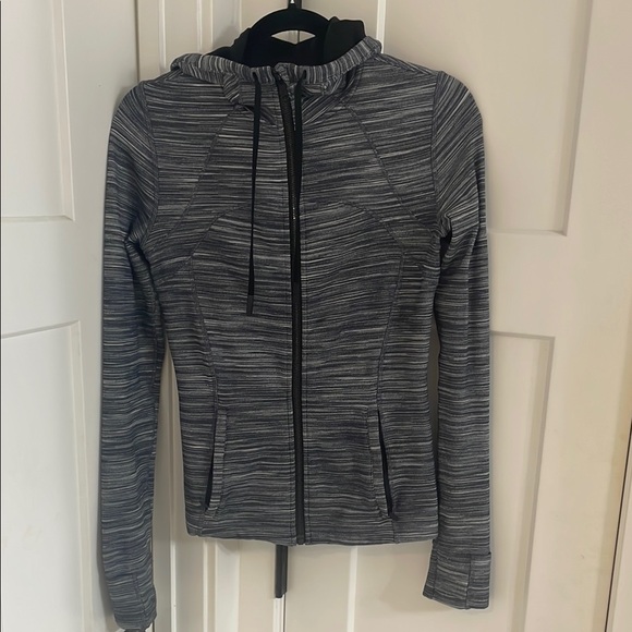 lululemon athletica Tops - LuluLemon black-and-white zip hoodie